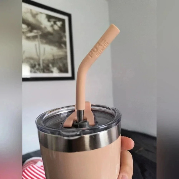 Nothing is Impossible funny tumbler tan silver metal straw lid insulated bag - Picture 5 of 5